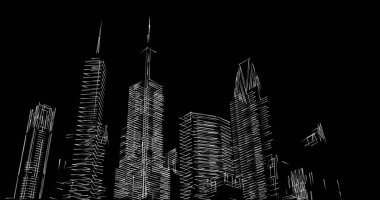 soyut mimari duvar kağıdı tasarımı, dijital konsept arkaplan