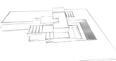 soyut mimari duvar kağıdı tasarımı, dijital konsept arkaplan