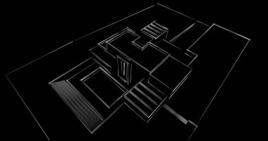 soyut mimari duvar kağıdı tasarımı, dijital konsept arkaplan