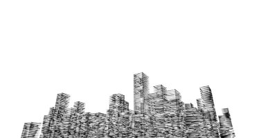 soyut mimari duvar kağıdı tasarımı, dijital konsept arkaplan