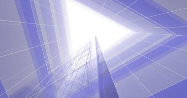 Mimari sanat konseptinde soyut çizgiler, minimum geometrik şekiller. 