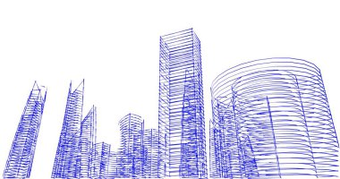 soyut mimari duvar kağıdı tasarımı, dijital konsept arkaplan