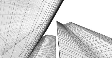 soyut mimari duvar kağıdı tasarımı, dijital konsept arkaplan