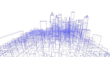 soyut mimari duvar kağıdı tasarımı, dijital konsept arkaplan