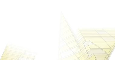 Mimari sanat konseptinde soyut çizgiler, minimum geometrik şekiller. 