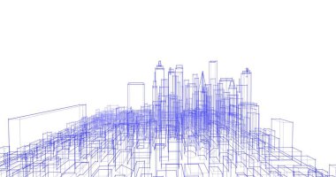 soyut mimari duvar kağıdı tasarımı, dijital konsept arkaplan