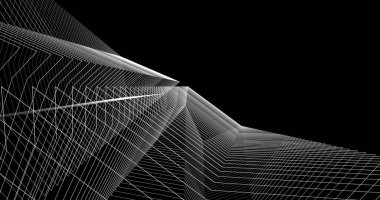 soyut mimari duvar kağıdı tasarımı, dijital konsept arkaplan