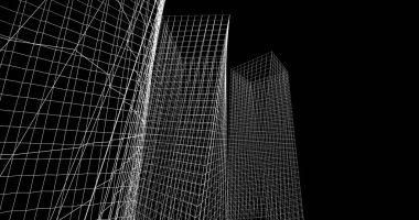 soyut mimari duvar kağıdı tasarımı, dijital konsept arkaplan