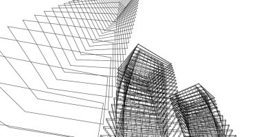 soyut mimari duvar kağıdı tasarımı, dijital konsept arkaplan