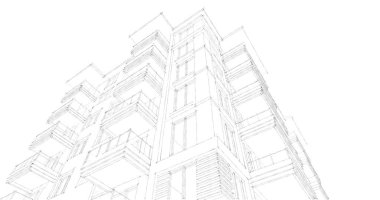 soyut mimari duvar kağıdı tasarımı, dijital konsept arkaplan