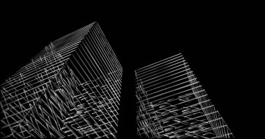 soyut mimari duvar kağıdı tasarımı, dijital konsept arkaplan