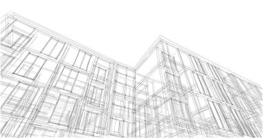 soyut mimari duvar kağıdı tasarımı, dijital konsept arkaplan