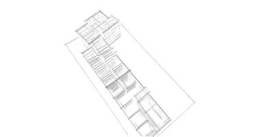 soyut mimari duvar kağıdı tasarımı, dijital konsept arkaplan