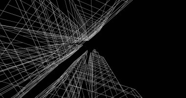 soyut mimari duvar kağıdı tasarımı, dijital konsept arkaplan