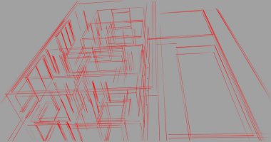 soyut mimari duvar kağıdı tasarımı, dijital konsept arkaplan