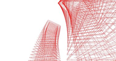 soyut mimari duvar kağıdı tasarımı, dijital konsept arkaplan
