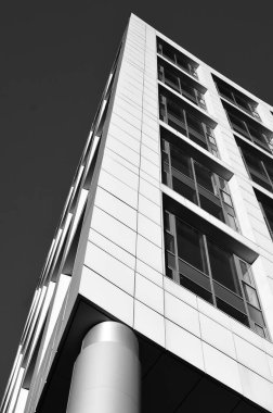 Arkaplanda mimari bina 3d illüstrasyon