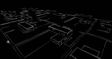 soyut mimari duvar kağıdı tasarımı, dijital konsept arkaplan