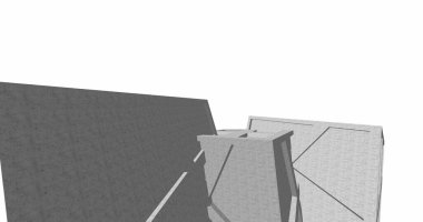 minimal geometrik şekiller, mimari çizgiler