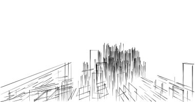 soyut mimari duvar kağıdı tasarımı, dijital konsept arkaplan