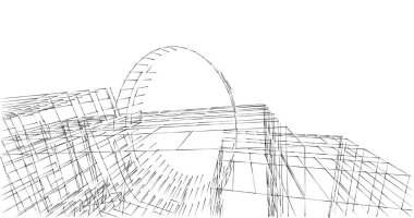 soyut mimari duvar kağıdı tasarımı, dijital konsept arkaplan