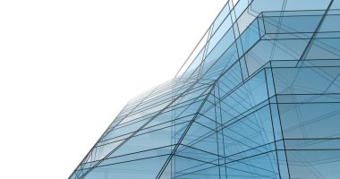 Mimari sanat konseptinde soyut çizgiler, minimum geometrik şekiller. 