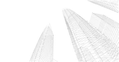 soyut mimari duvar kağıdı tasarımı, dijital konsept arkaplan