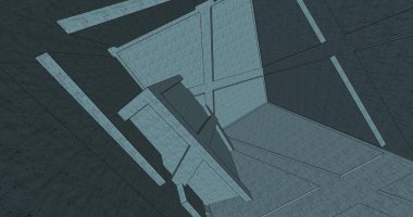 minimal geometrik şekiller, mimari çizgiler