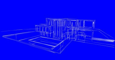 soyut mimari duvar kağıdı tasarımı, dijital konsept arkaplan