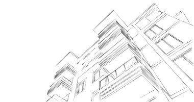 soyut mimari duvar kağıdı tasarımı, dijital konsept arkaplan