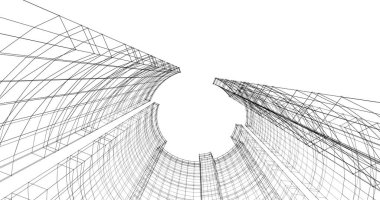 soyut mimari duvar kağıdı tasarımı, dijital konsept arkaplan
