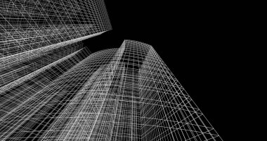 soyut mimari duvar kağıdı tasarımı, dijital konsept arkaplan