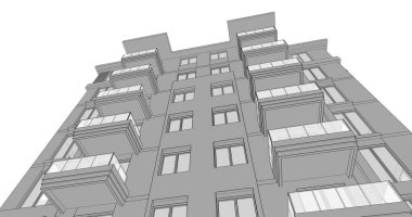 soyut mimari duvar kağıdı tasarımı, dijital konsept arkaplan