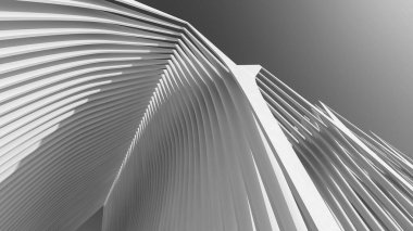 Mimari sanat konseptinde soyut çizgiler, minimum geometrik şekiller. 