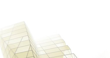 Mimari sanat konseptinde soyut çizgiler, minimum geometrik şekiller. 