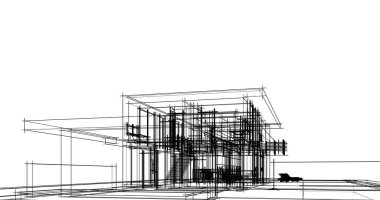 soyut mimari duvar kağıdı tasarımı, dijital konsept arkaplan