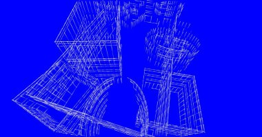 soyut mimari duvar kağıdı tasarımı, dijital konsept arkaplan