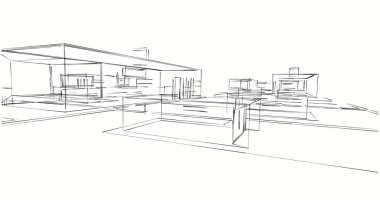 soyut mimari duvar kağıdı tasarımı, dijital konsept arkaplan