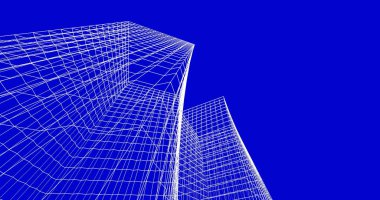 soyut mimari duvar kağıdı tasarımı, dijital konsept arkaplan