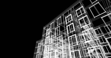 soyut mimari duvar kağıdı tasarımı, dijital konsept arkaplan