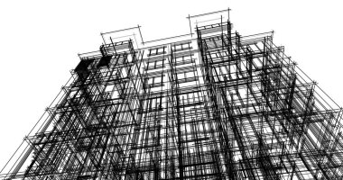 soyut mimari duvar kağıdı tasarımı, dijital konsept arkaplan