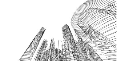 soyut mimari duvar kağıdı tasarımı, dijital konsept arkaplan