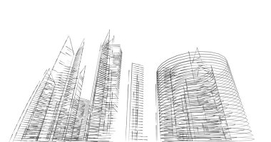 soyut mimari duvar kağıdı tasarımı, dijital konsept arkaplan