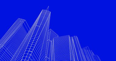 soyut mimari duvar kağıdı tasarımı, dijital konsept arkaplan