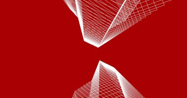 Mimari sanat konseptinde soyut çizgiler, minimum geometrik şekiller. 