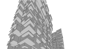 soyut mimari duvar kağıdı tasarımı, dijital konsept arkaplan