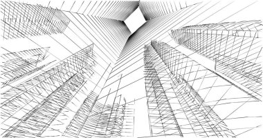 soyut mimari duvar kağıdı tasarımı, dijital konsept arkaplan