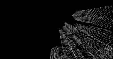 soyut mimari duvar kağıdı tasarımı, dijital konsept arkaplan