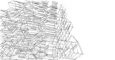 soyut mimari duvar kağıdı tasarımı, dijital konsept arkaplan