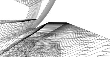 soyut mimari duvar kağıdı tasarımı, dijital konsept arkaplan